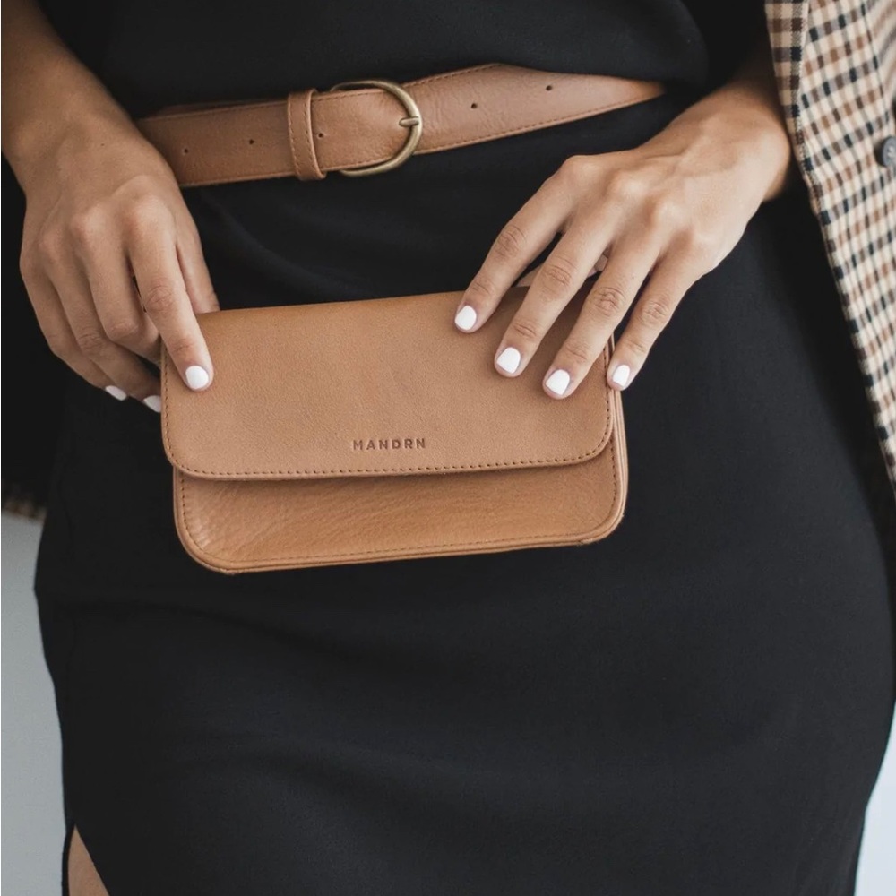 Gorgeous MANDRN leather belt bag only used twice in great condition.